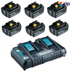 Makita DGA9PT186 - 18V Li-Ion Cordless Battery and Charger Starter Pack